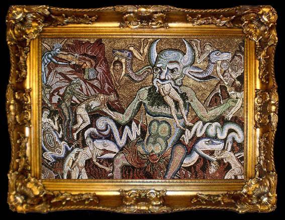 framed  COPPO DI MARCOVALDO The Hell (detail) dfg, ta009-2